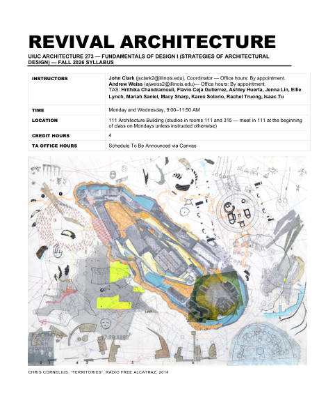ARCH 273 syllabus, page 1 of 29: Cover — Revival Architecture