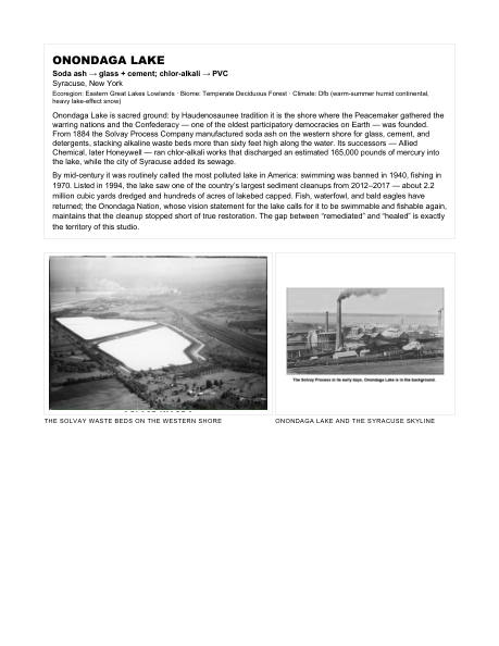 ARCH 273 syllabus, page 6 of 29: Onondaga Lake