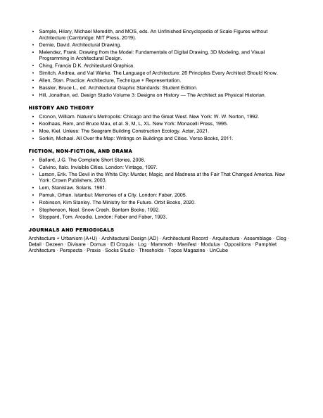 ARCH 273 syllabus, page 29 of 29: Bibliography, continued